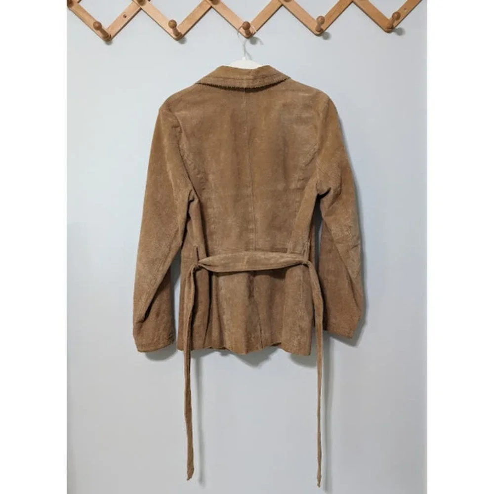 Wilsons Leather Tan Suede Button-Front Jacket - Picture 3 of 12